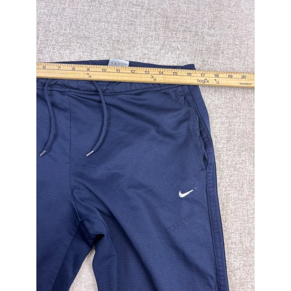 Nike Mens Y2K Navy Blue Track Pants Mesh Embroidered Swoosh Size M